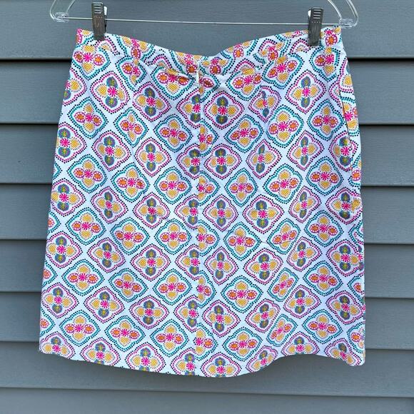 Boden size 8 Petite Geometric Print Lightweight Cotton Mini Skirt w/ POCKETS! - Picture 5 of 10